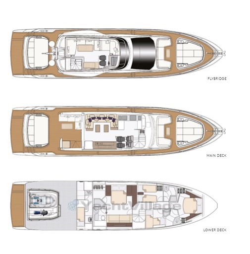 Azimut S7New, Layout